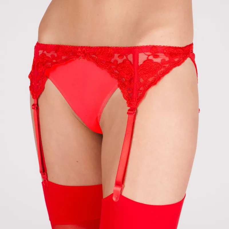 Narrow Lace Suspender Belt (1 Pair) - Silky