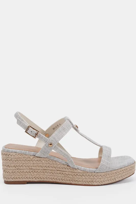 Bridie Low Wedge T Bar Espadrille Sandal - Novo