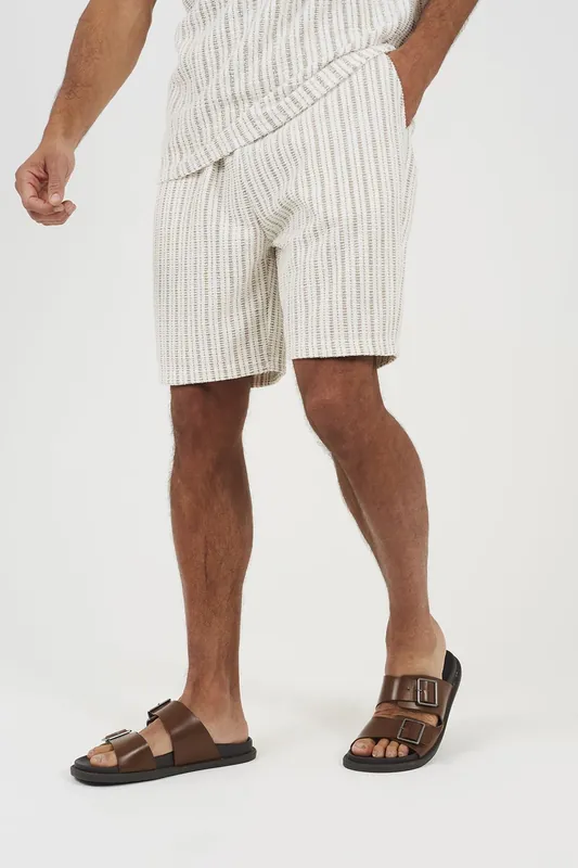 Striped Elasticated Waist Shorts - Brave Soul