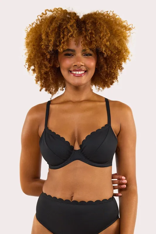 Sophia Fuller Bust Mix and Match Scallop Underwire Bikini Top - Peek & Beau