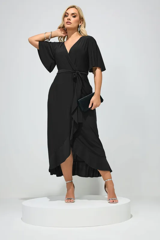 Ruffle Hem Wrap Dress - Yours