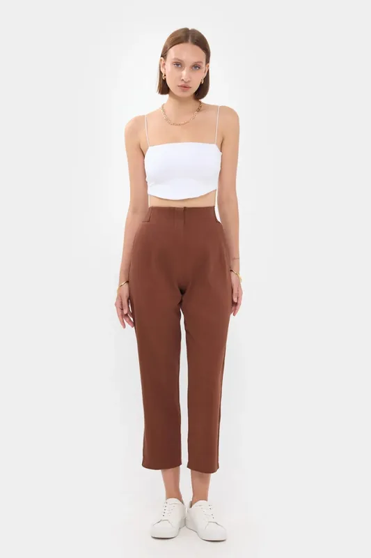 High-Waist Carrot Trousers