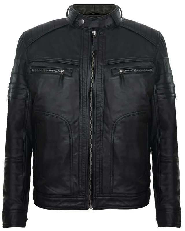 Leather Racing Biker Jacket - Infinity Leather