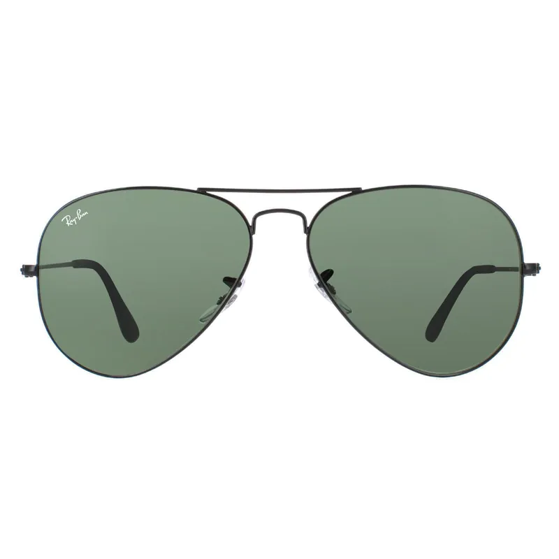 Aviator Black Green Aviator 3025 Sunglasses - Ray-Ban