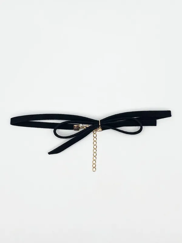 Bow Faux Suede Choker - SVNX