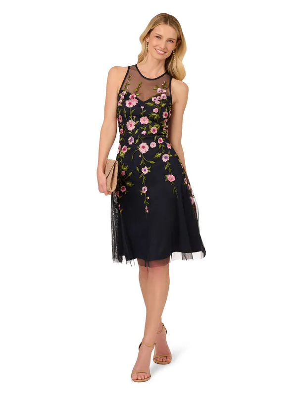 Bead Embroidery Dress - Adrianna Papell