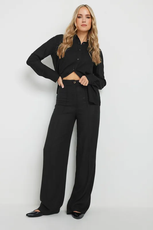 Tall Linen Wide Leg Trousers - Long Tall Sally