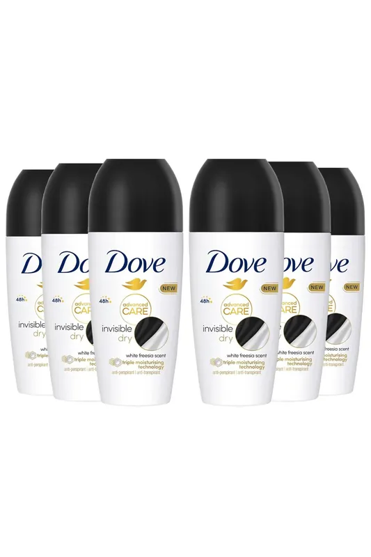 6x 'Antiperspirant' Advanced Care Deodorant 48H, 50ml - Dove