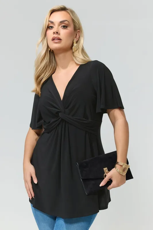 Knot Detail Short Sleeve Top - Yours