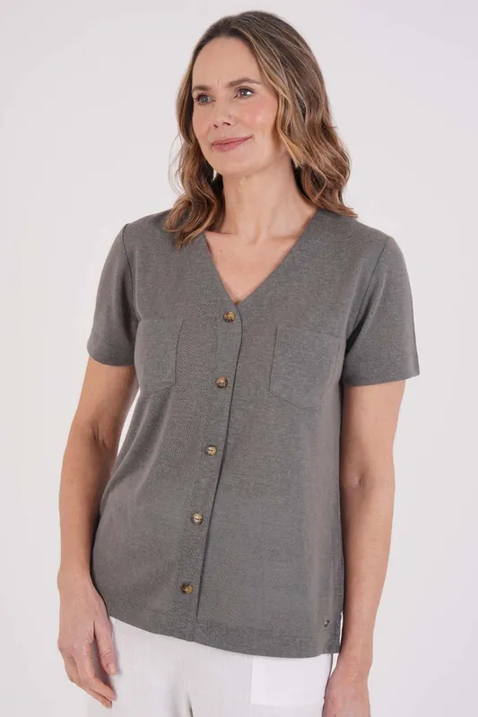 Patch Pocket Easy-Wear Top