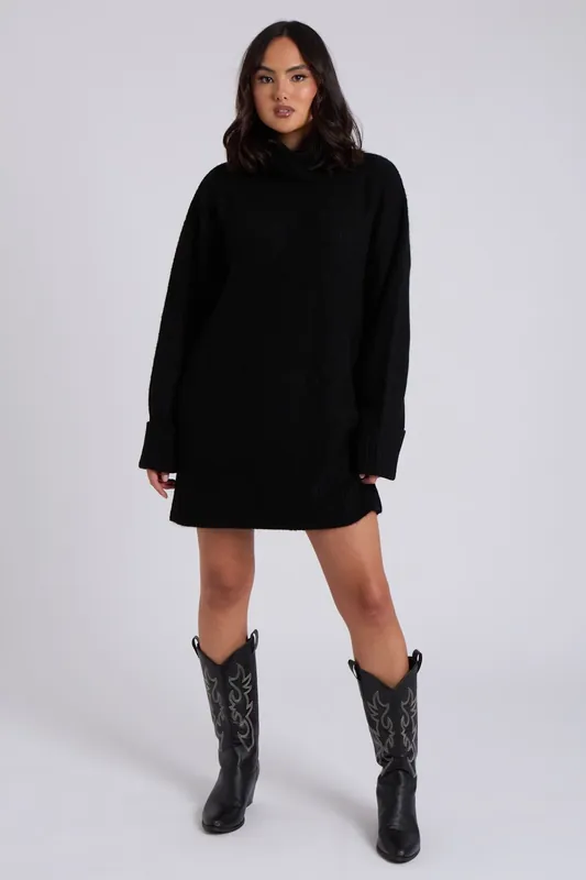 Mini Roll Neck Dress - Urban Bliss