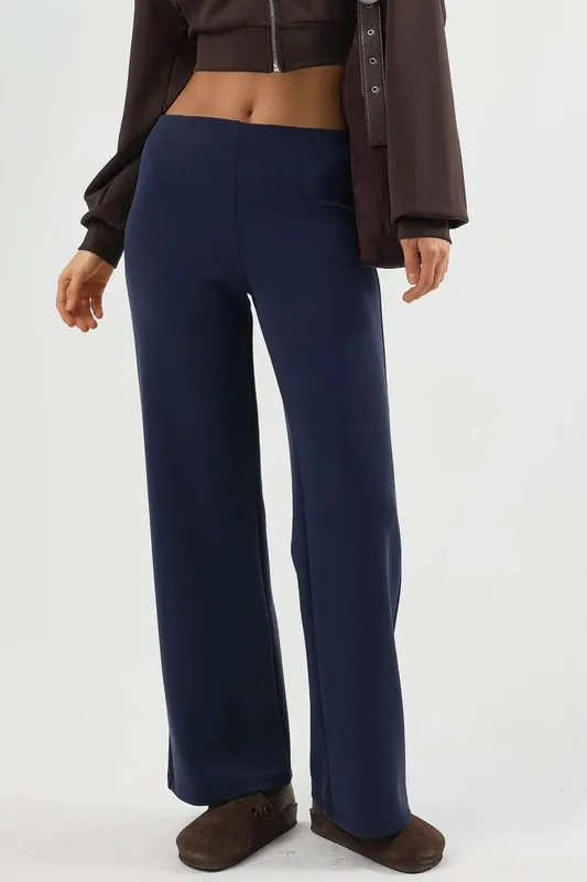 High Waist Straight Leg Pants - Busem