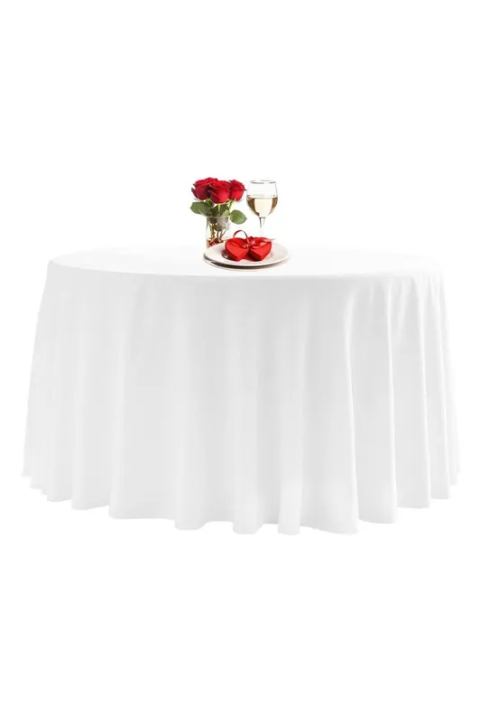 Premium Polyester Round Tablecloth - 120 Inch