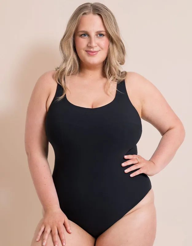 Deep Dive Leotard Swimsuit Square Neck - Curvy Kate