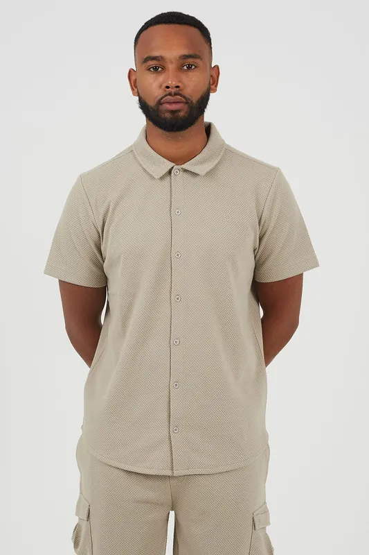Textured Short Sleeve Shirt - Brave Soul