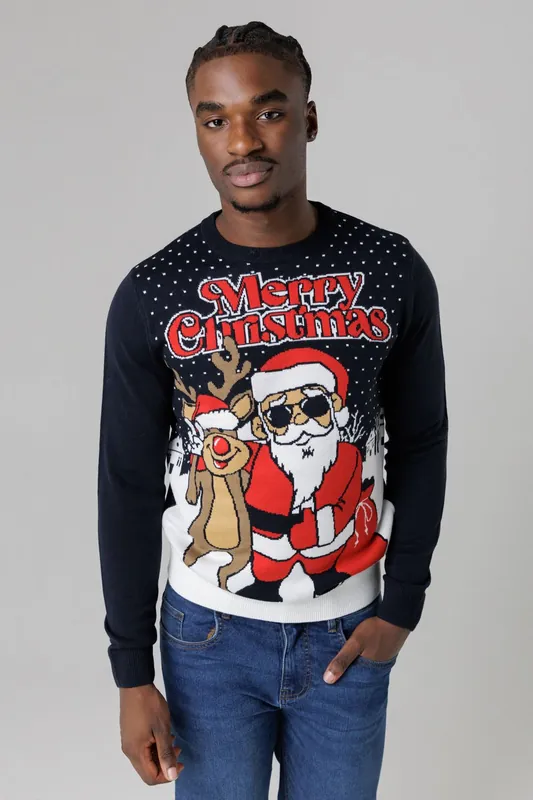 Festive Jacquard Crew Neck Jumper - Tokyo Laundry