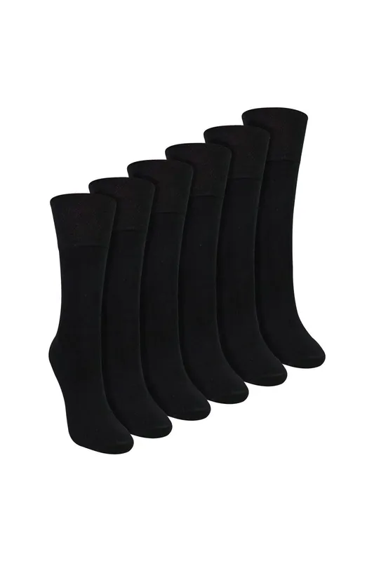 6 Pack Bamboo Non Elastic Socks Soft Breathable Everyday Comfort - Sock Snob