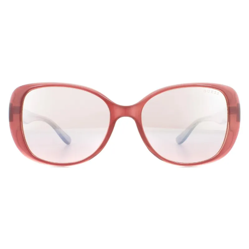 Square Pink Pink Brown Gradient Sunglasses - Guess