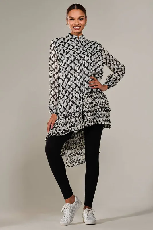 Dipped Hem Shirt Midi Dress - Jolie Moi