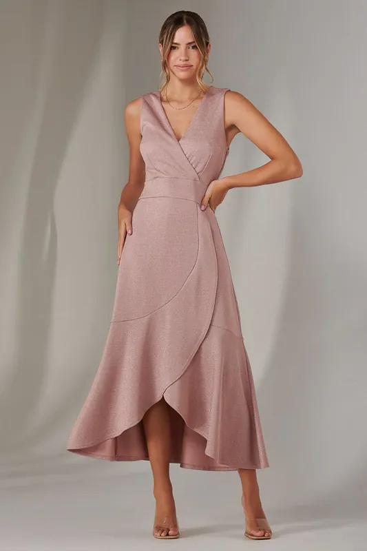 Wrap Frill Hem Maxi Dress - Jolie Moi
