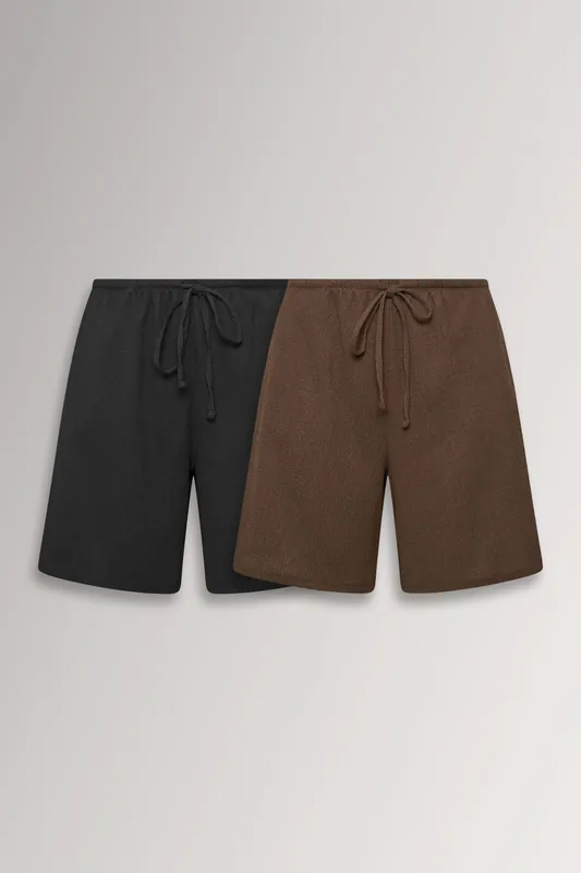 2 Pack Crinkle Shorts - Yours