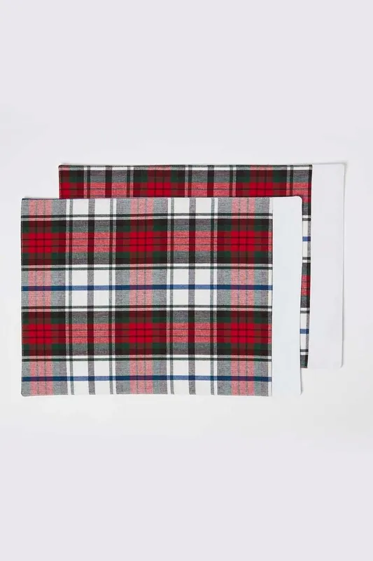 Cotton Christmas Macduff Tartan Pack of 2 Placemats - Homescapes