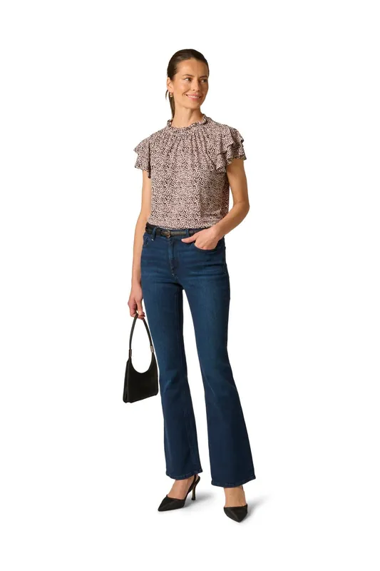 Ruffle Neck Knit Top - Adrianna Papell