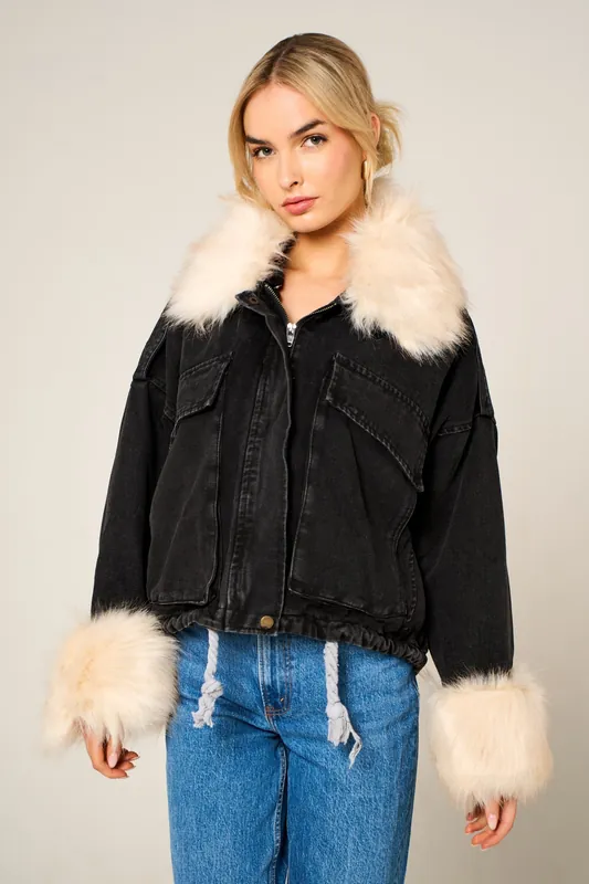 Faux Fur Fluffy Jacket - Femme Luxe