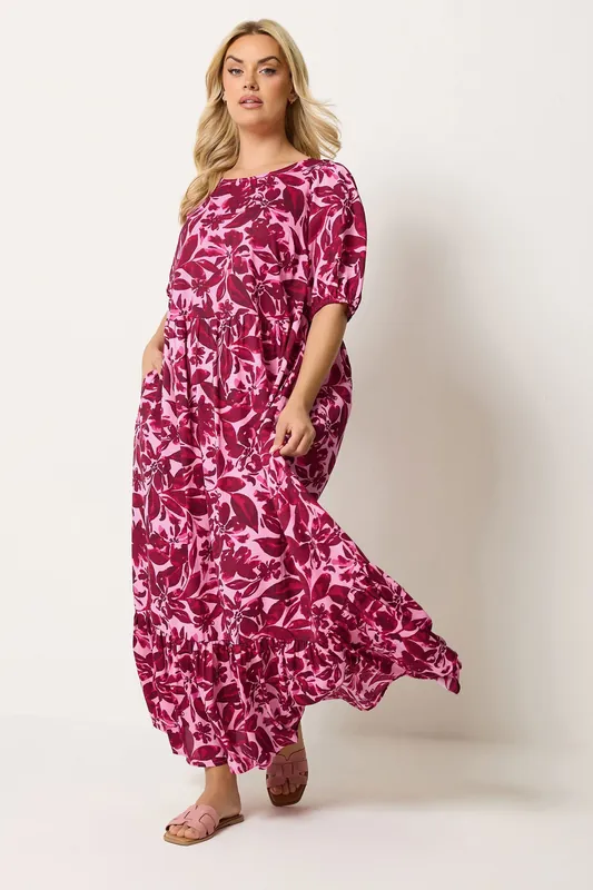 Floral Maxi Smock Dress - Yours