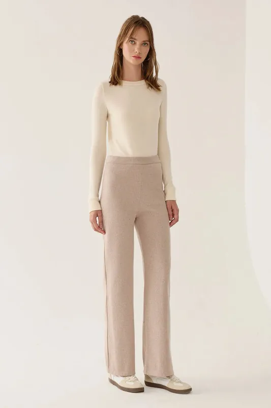 Elastic Waist Straight Leg Pants - Hiccup