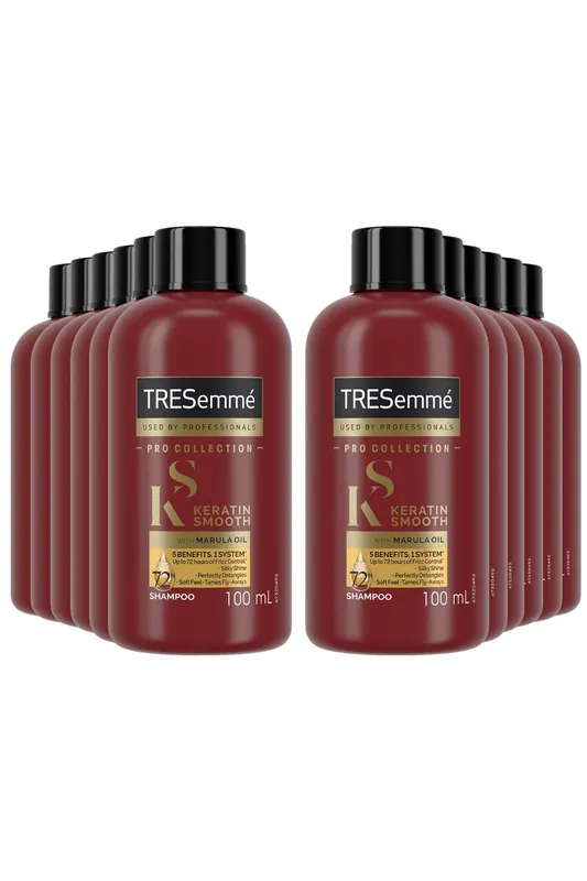 Keratin Smooth 'Shampoo' with Marula Oil for Frizzy Hair 12 Pack of 100ml - Tresemme