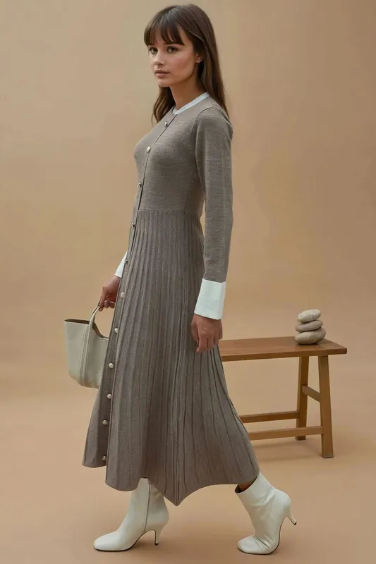 Textured Knit Maxi Dress - Hiccup