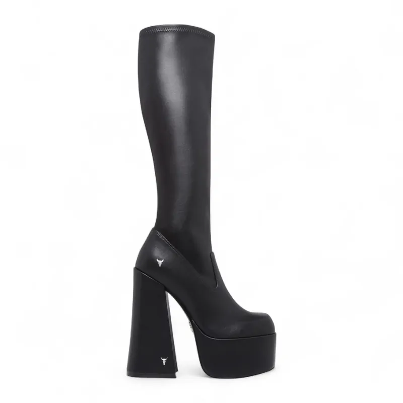 Knee-High Sock Platform Goth Heel Boots