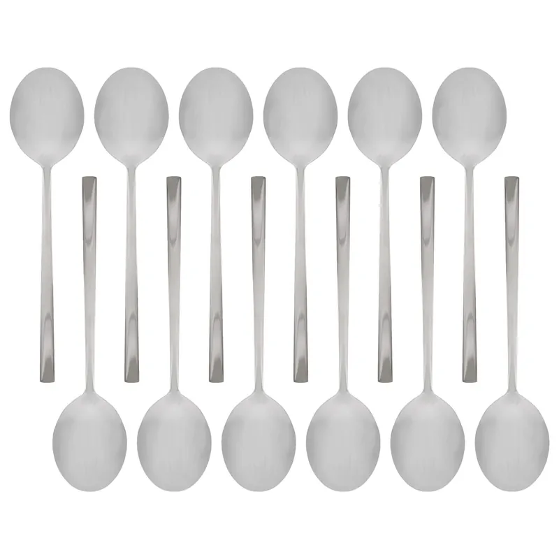 Stainless Steel Dessert Spoons - 20cm - Pack of 12