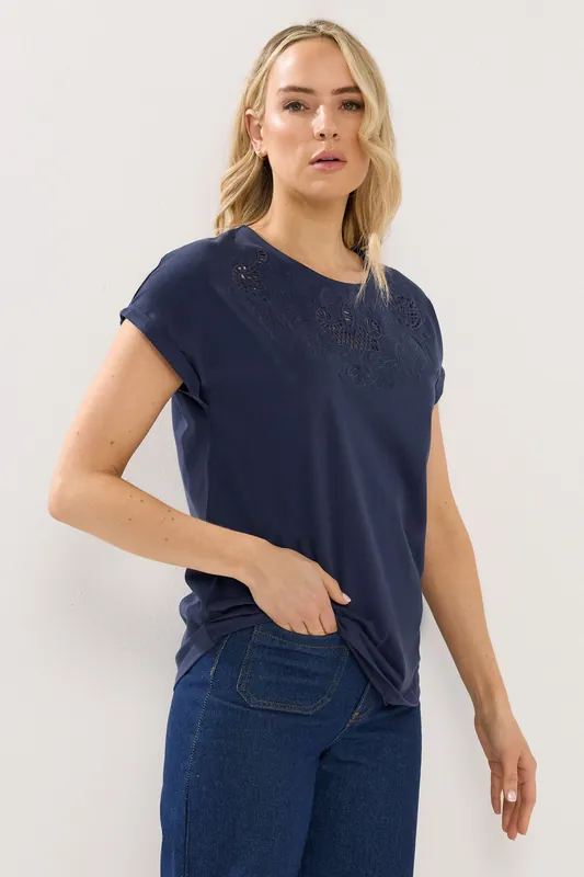 Tall Embroidered Short Sleeve T-Shirt