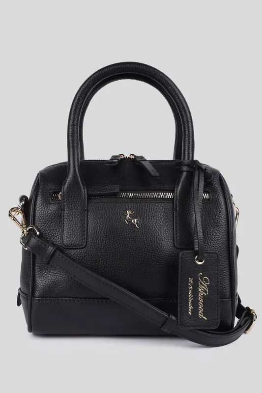 'Moda Siciliana' Real Leather Tote Crossbody Bag - Ashwood Leather