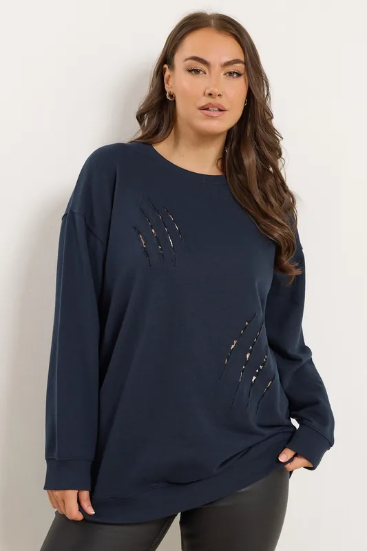 Leopard Slash Sweatshirt - Yours
