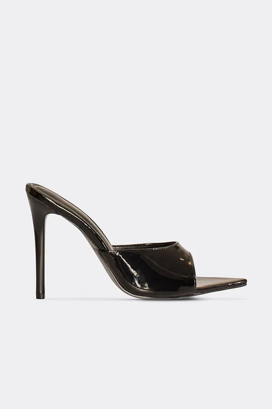 Mule Style Patent Stiletto Shoes - EGO