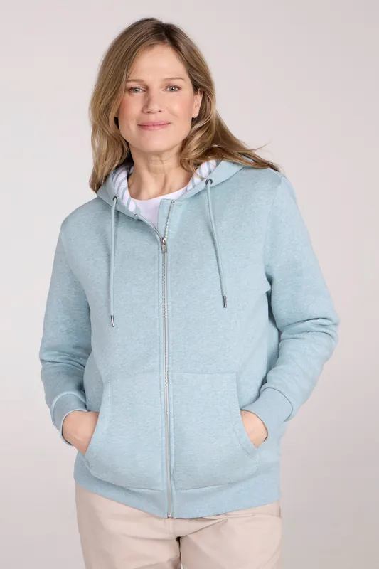 'Penzance' Lightweight Breathable Casual Relaxed Zip Through Hoodie - Mountain Warehouse