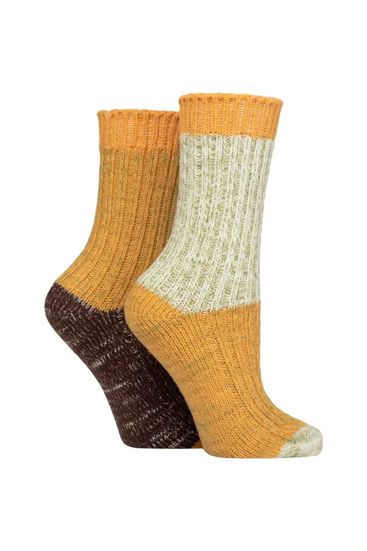 2 Pair Velvet Soft Chunky Rib Boot Socks - SOCKSHOP
