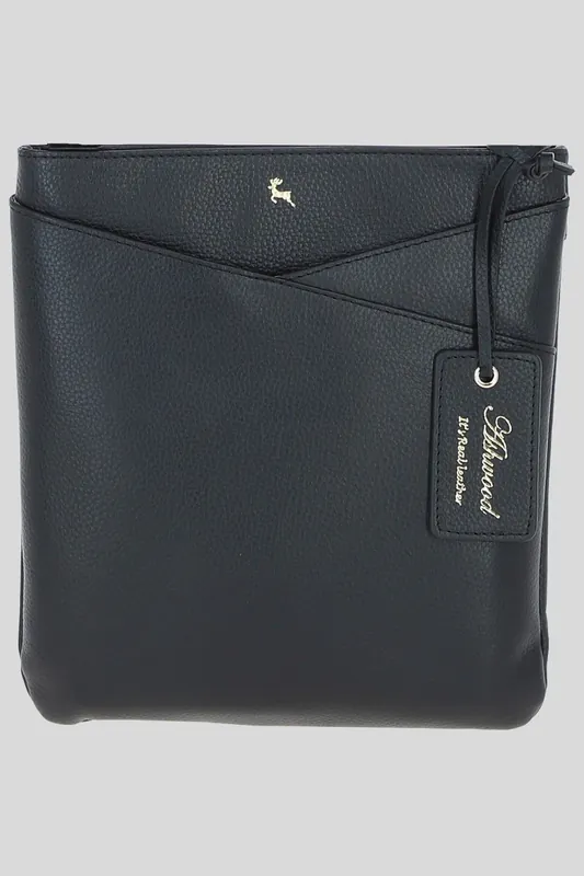 'Curvo' Real Leather Crossbody Bag - Ashwood Leather