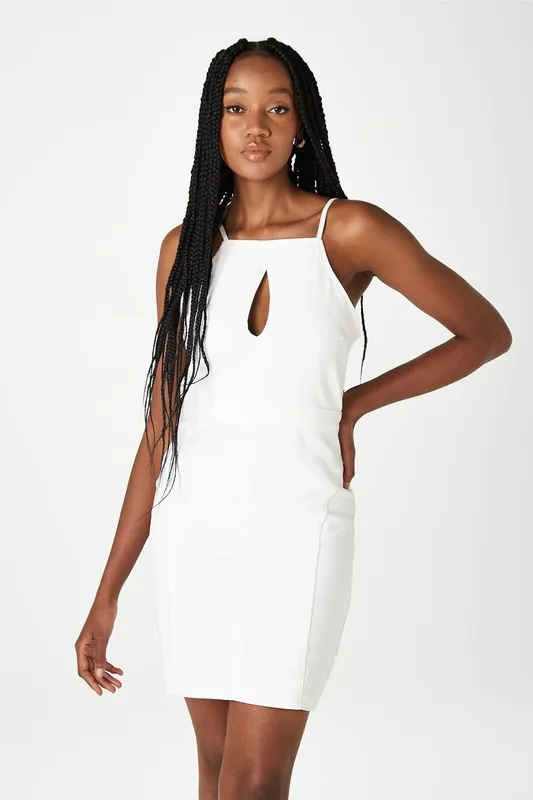 Teardrop White Bodycon Dress - Urban Bliss