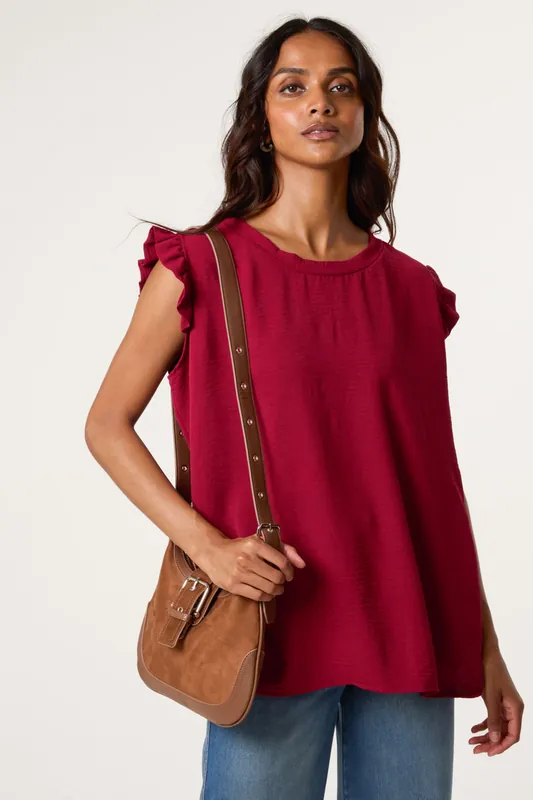 Wine Frill Top - Blue Vanilla