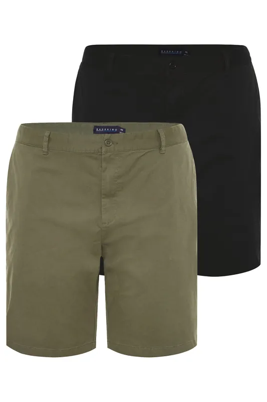 2 Pack Stretch Chino Shorts - BadRhino