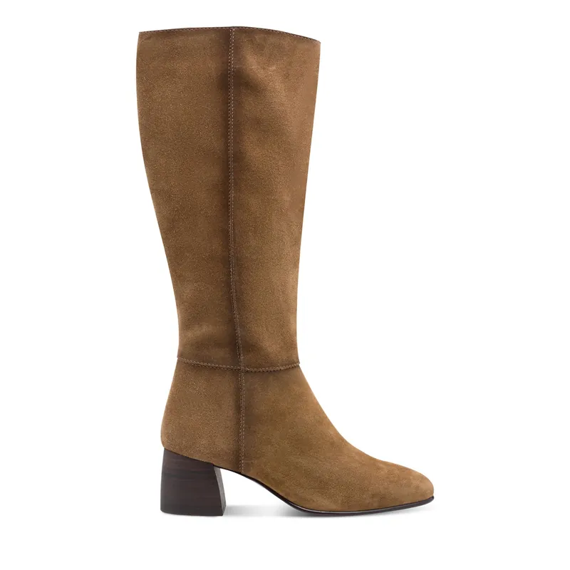Tamaris Leather Knee High Heel Riding Boots - Infinity Leather