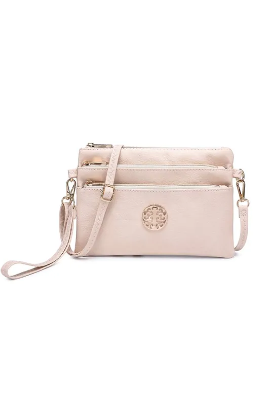Multiple Pockets Multifunctional Wristlet Bag Crossbody Handbag - Kitise
