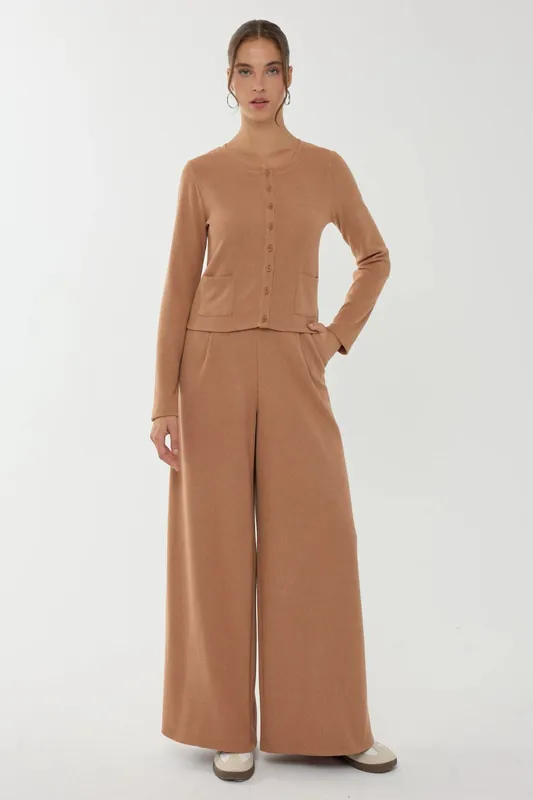 Wide Leg Elastic Waist Pants - Hiccup