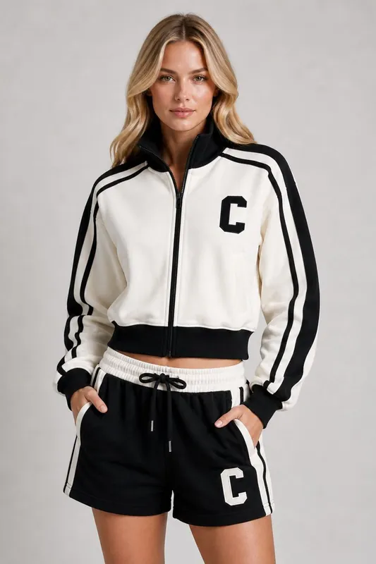 Fleece Zip-Up Jacket and Shorts Co-ord Set