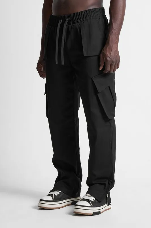 Drill Angled Cargo Pants - Tanaki