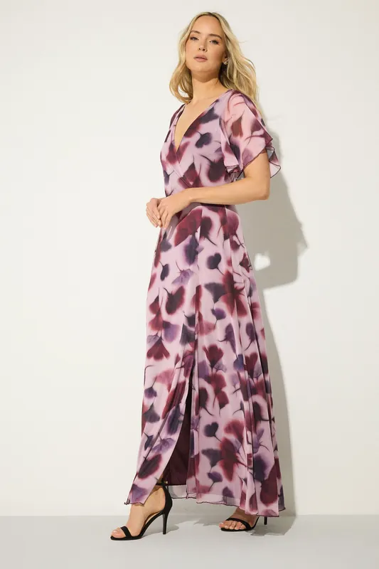 Tall Floral Mesh Wrap Maxi Dress - Long Tall Sally